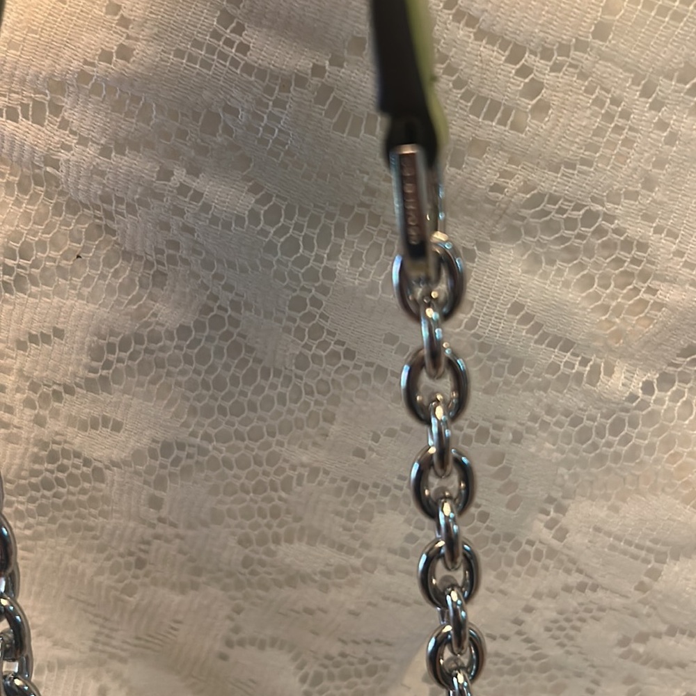 Michael Kors Soho Leather Quilted Chain Shoulder Bag in Lime Green - Picture 9 of 16
